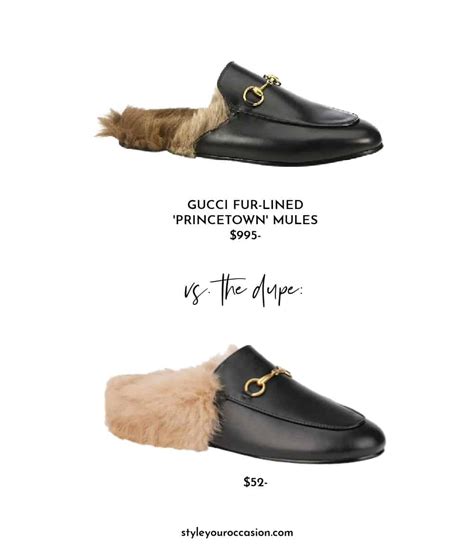 fur mules gucci dupe|Gucci fur mules sale.